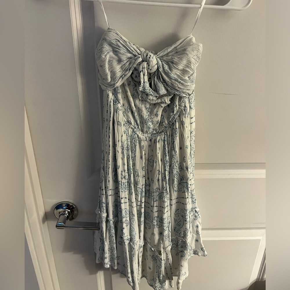 South Moon Under Blue Paisley Sundress XS